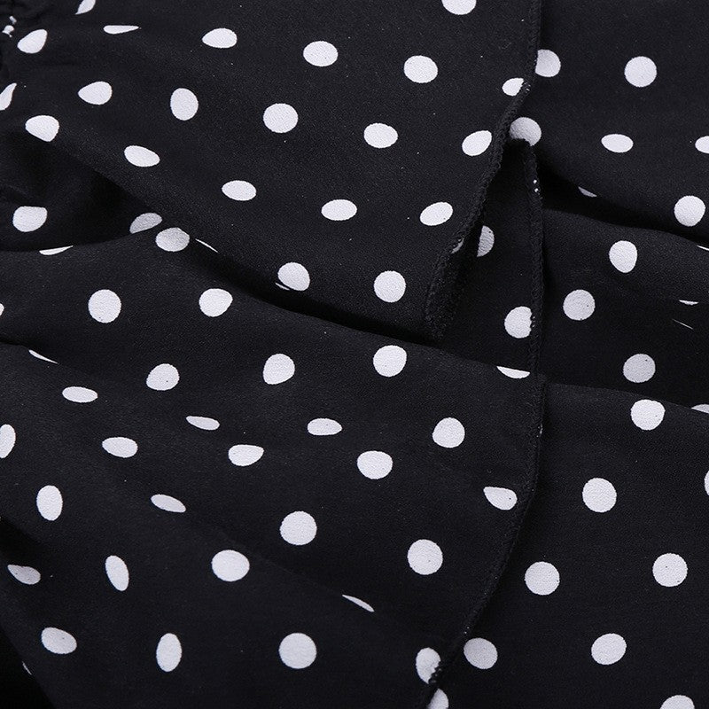 Cowboy Short Sleeve Polka Dot Dress Girl's Set