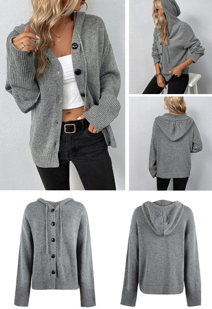 Fashion Drawstring Knitted Cardigan Coats for Women