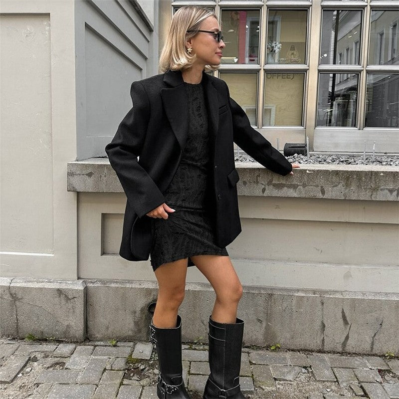 Knit Round Neck Long Sleeve Bodycon Mini Dress