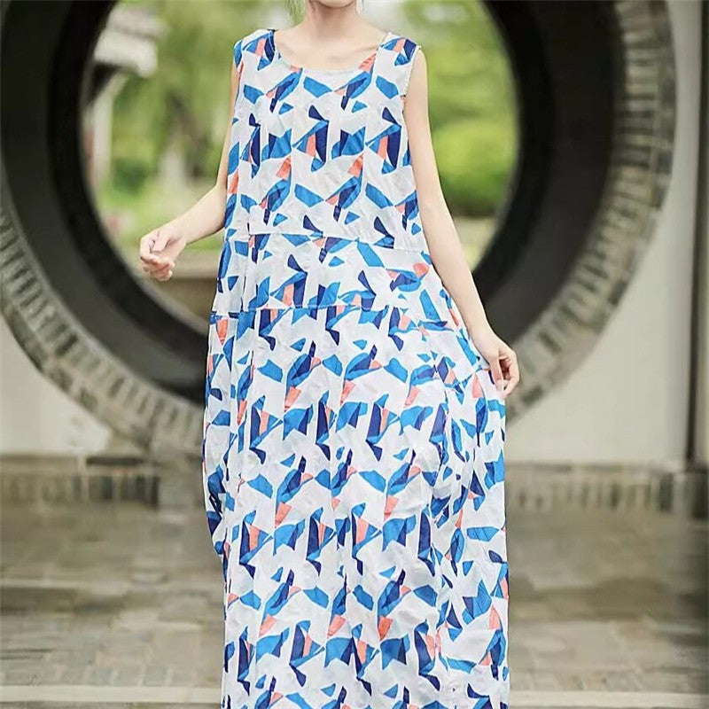 Jacquard Loose Long Vest Dress