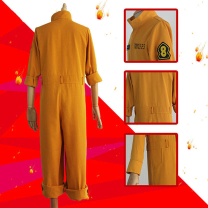 Anime Flaming Fire Brigade Shinra Kusakabe Cosplay Costume 9828