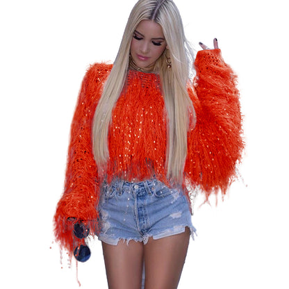 Fashion Hand Made Tassels Pullover Sweaters