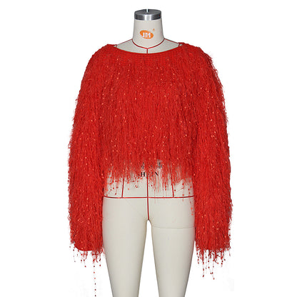 Fashion Hand Made Tassels Pullover Sweaters