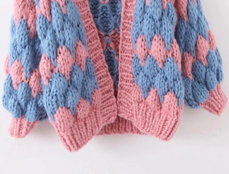 Designed Handmade Knitted Cardigan Sweaters