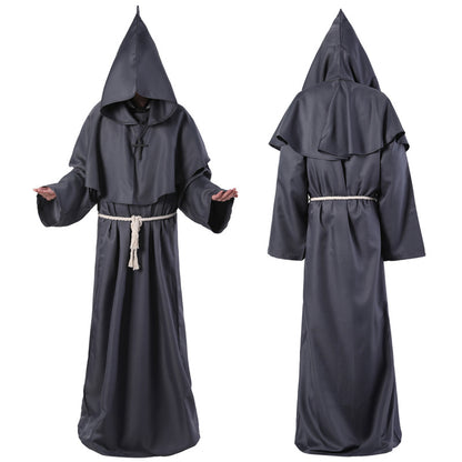 Saint Vida Halloween Medieval Monk Robe Costume Wizard  Priest Cosplay Costume Shawl 471