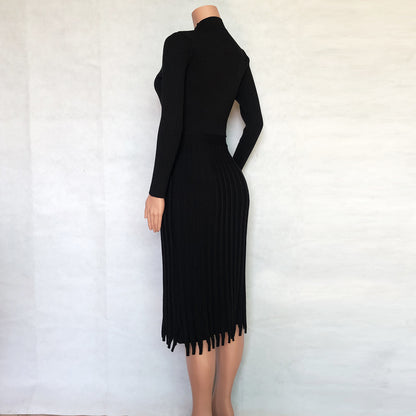 Hot Selling Fashion Women Midi Length  Fall Dresses