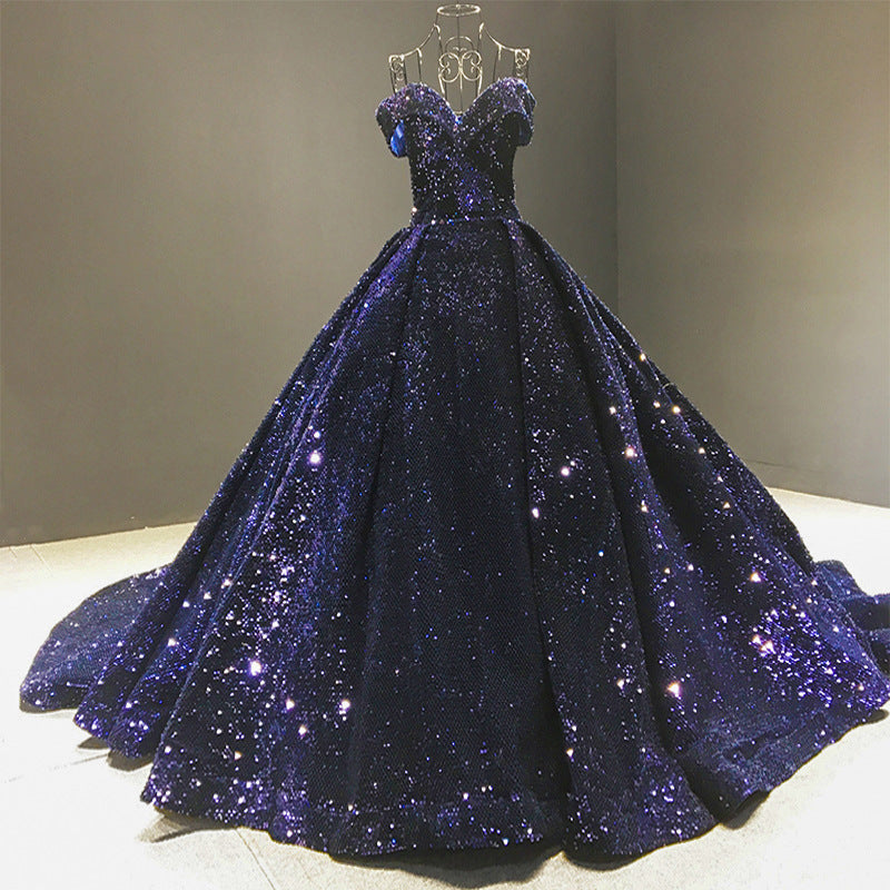 Sexy Off The Shoulder Ball Gown Wedding Party Dresses