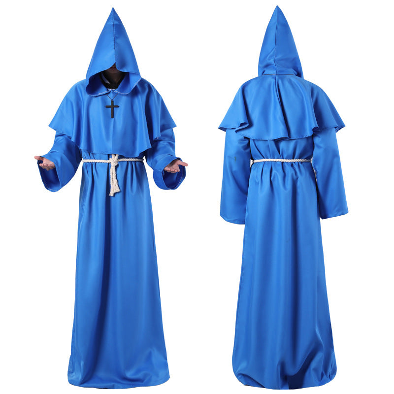 Saint Vida Halloween Medieval Monk Robe Costume Wizard  Priest Cosplay Costume Shawl 471