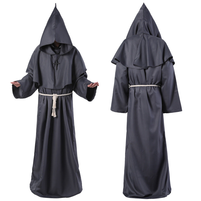 Saint Vida Halloween Medieval Monk Robe Costume Wizard  Priest Cosplay Costume Shawl 471