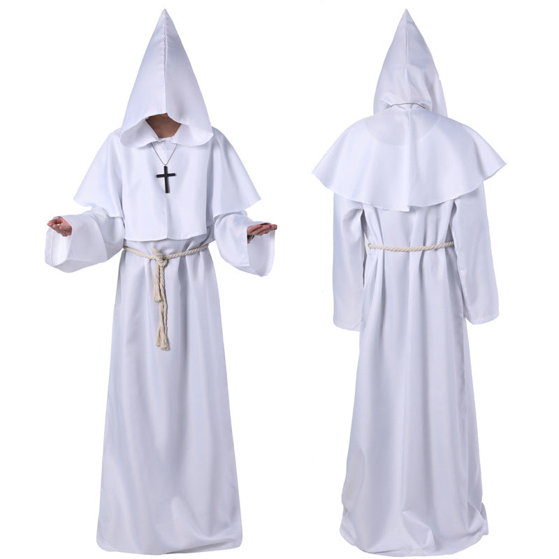 Saint Vida Halloween Medieval Monk Robe Costume Wizard  Priest Cosplay Costume Shawl 471
