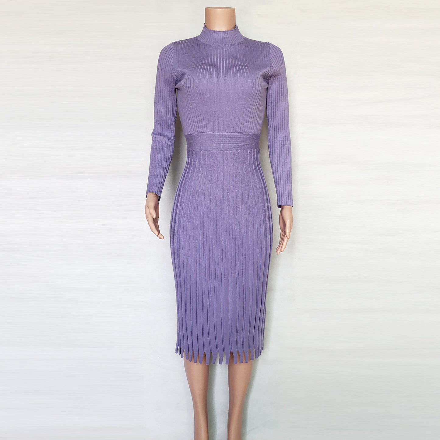 Hot Selling Fashion Women Midi Length  Fall Dresses