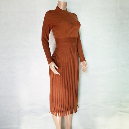 Hot Selling Fashion Women Midi Length  Fall Dresses
