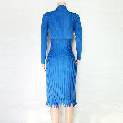Hot Selling Fashion Women Midi Length  Fall Dresses