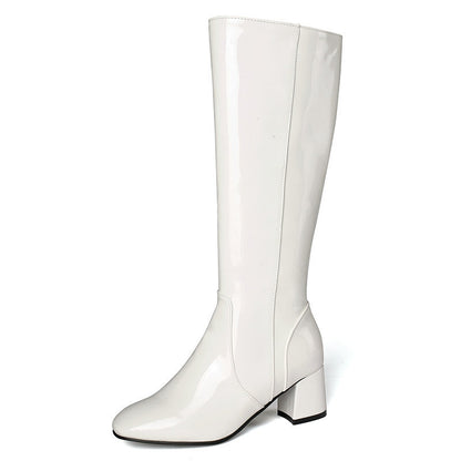 Fashion Women Chunky Heels Plus Sizes Boots