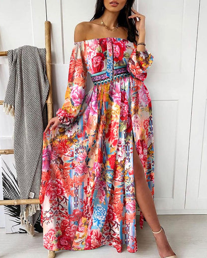Vintage V Neck Long Sleeves Dresses