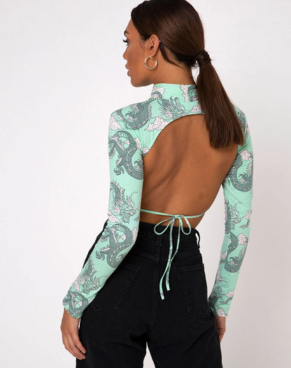 Sexy Midriff Baring Long Sleeves T Shirts for Women