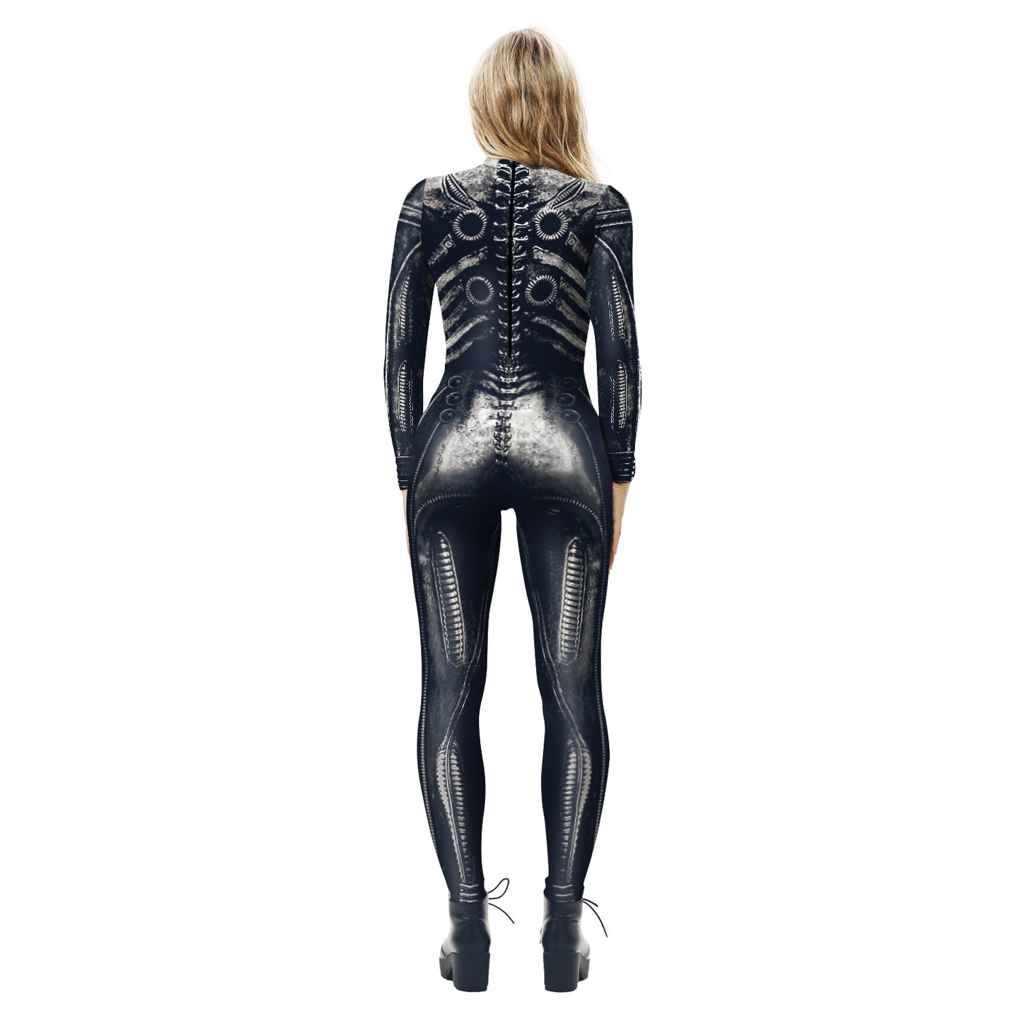 Halloween 3d Skeleton Long Sleeves Cosplay Costumes Jumpsuits