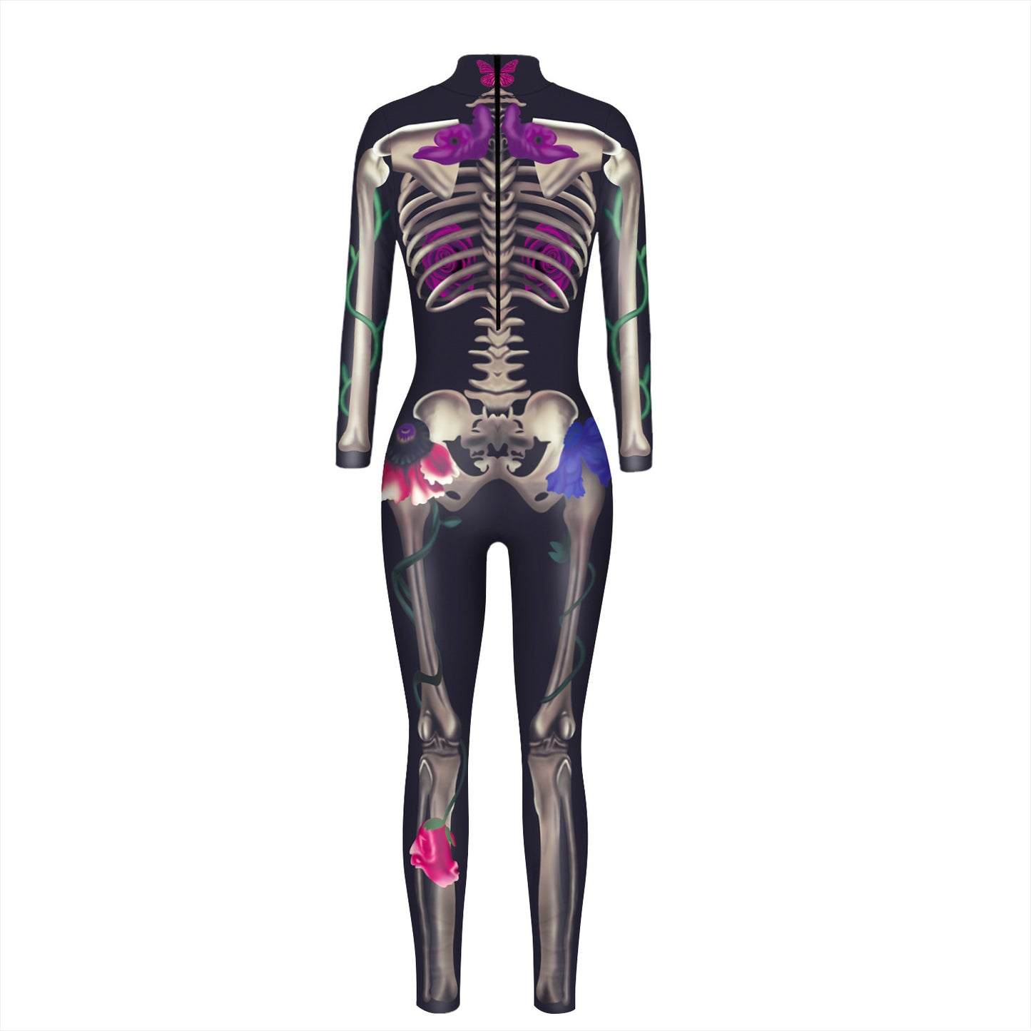 Halloween 3d Skeleton Long Sleeves Cosplay Costumes Jumpsuits