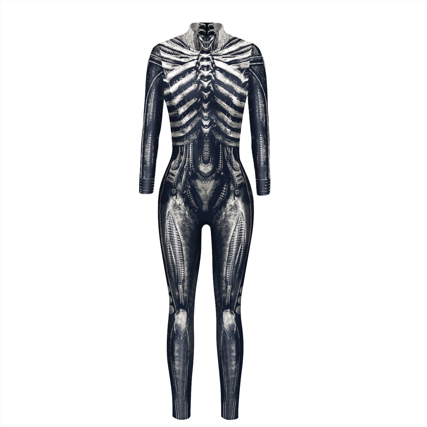 Halloween 3d Skeleton Long Sleeves Cosplay Costumes Jumpsuits