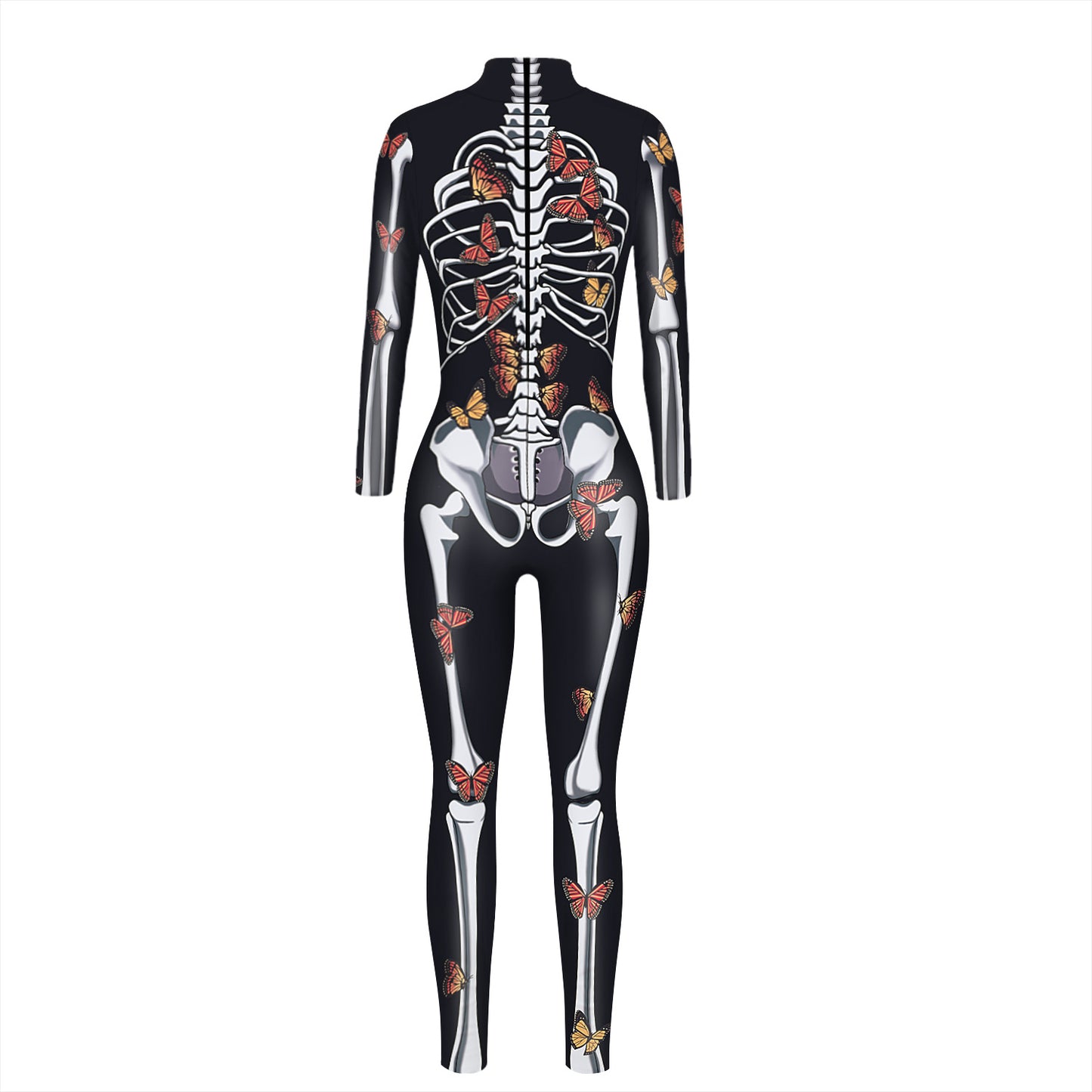 Halloween 3d Skeleton Long Sleeves Cosplay Costumes Jumpsuits