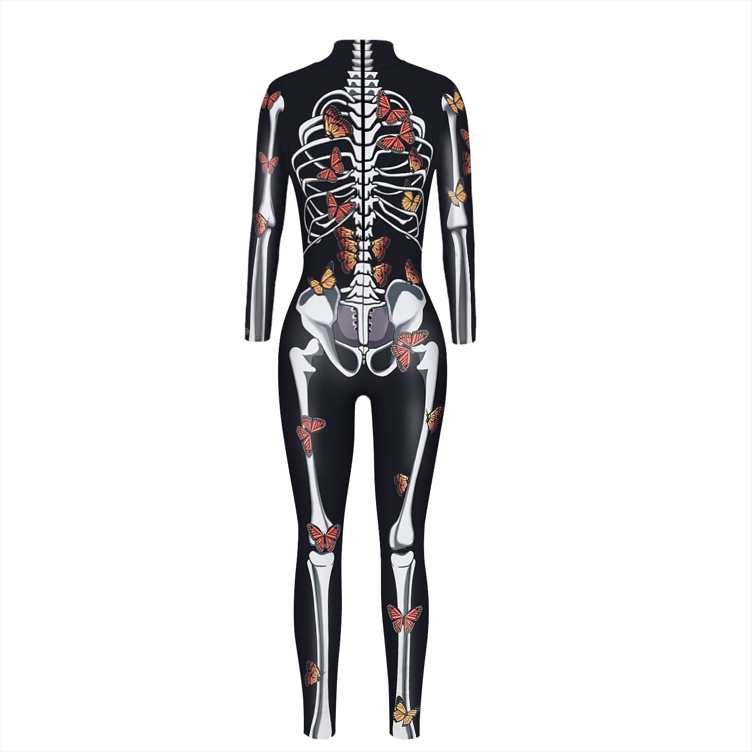 Halloween 3d Skeleton Long Sleeves Cosplay Costumes Jumpsuits
