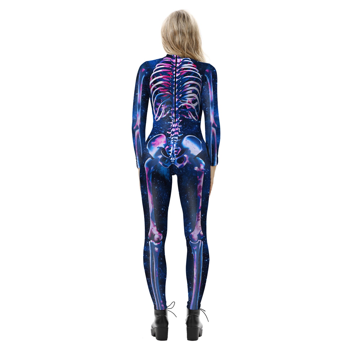 Halloween 3d Skeleton Long Sleeves Cosplay Costumes Jumpsuits
