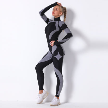 Fashion Striped Knitted Sports Suits for Women
