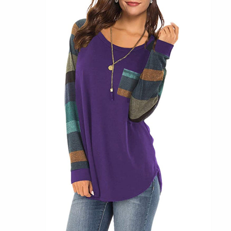 Casual Long Sleeves Plus Sizes T Shirts