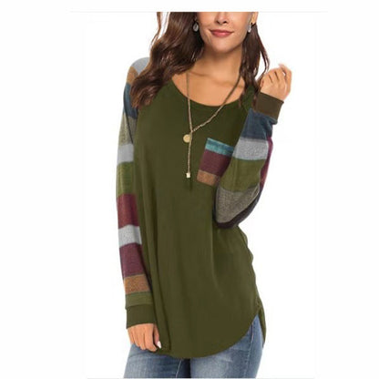 Casual Long Sleeves Plus Sizes T Shirts