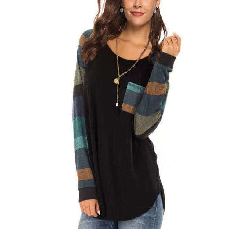 Casual Long Sleeves Plus Sizes T Shirts