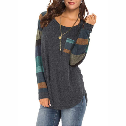 Casual Long Sleeves Plus Sizes T Shirts
