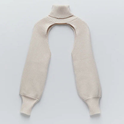 Fashion High Neck Knitted Designed Sweaters