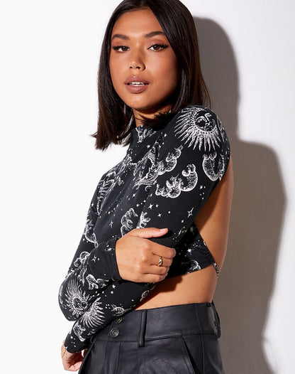 Sexy Midriff Baring Long Sleeves T Shirts for Women