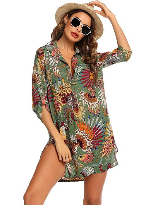 Summer Beach Chiffon Bikini Shirts