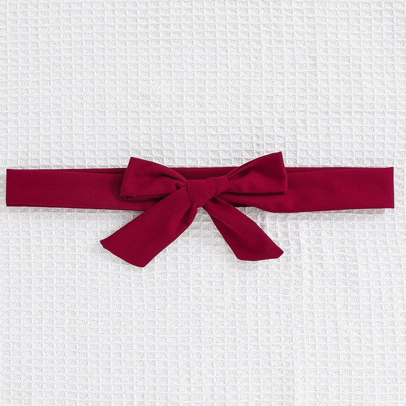 Girl's Fashionable Bow Flying Sleeve Colorblocking Princess Dresses