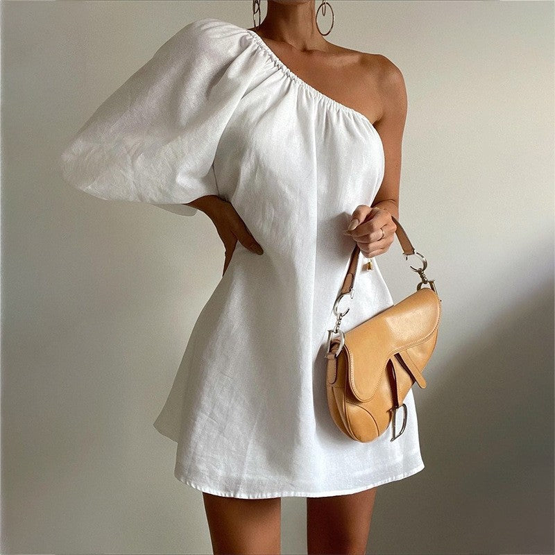 Fashion Loose Off Shoulder Short Dress