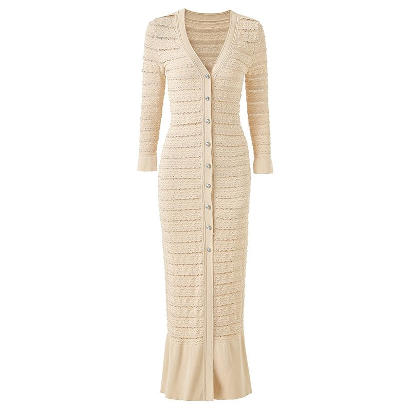 Slim Solid Knit Dress