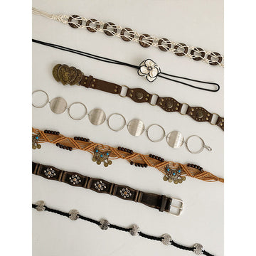 Bohemian Braided Belt For Women With Dresses Jeans