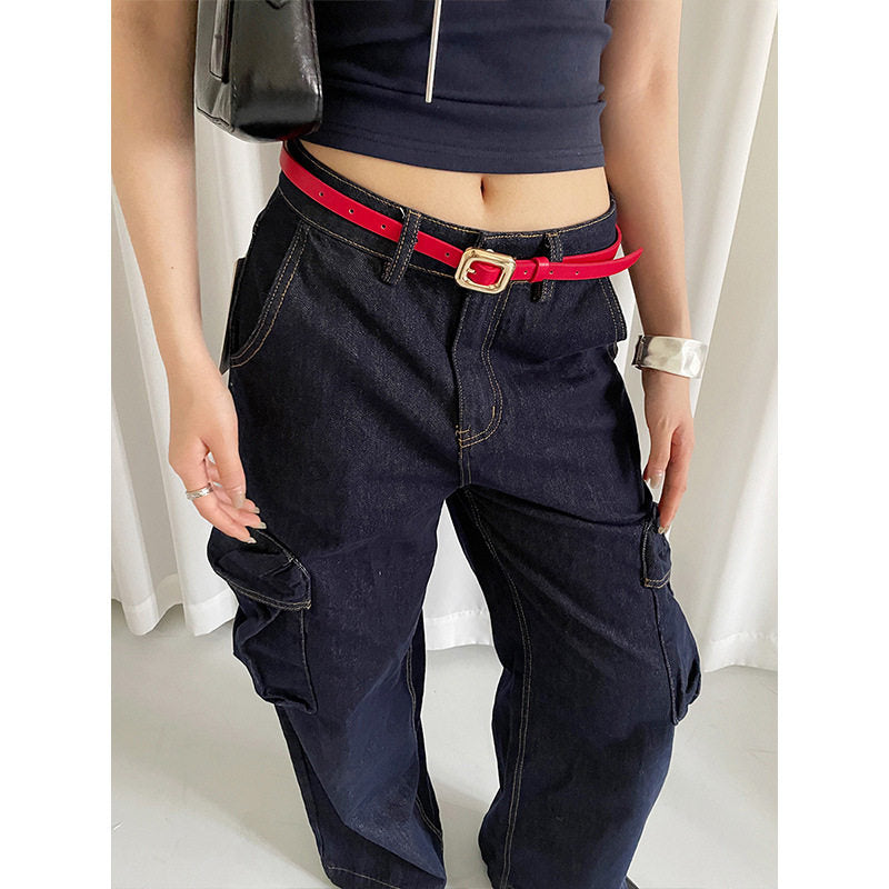 Red Bohemian Belt For Women, Slimming Waist Cincher For Dresses And Jeans