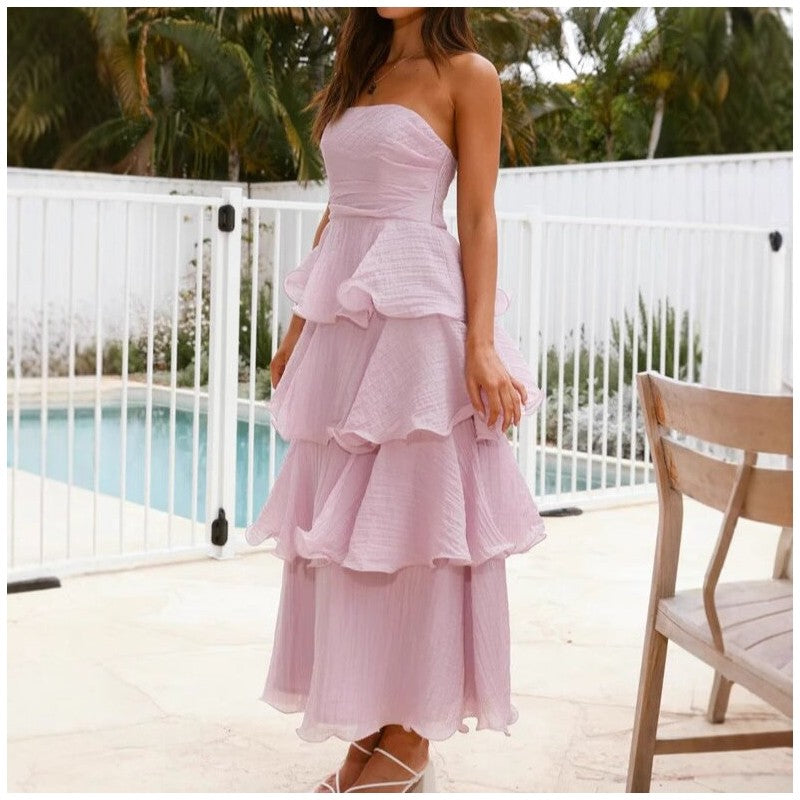 Strapless Backless Cake Dress