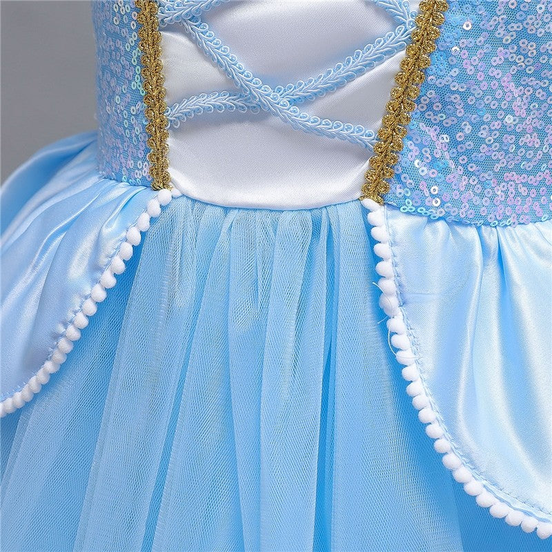 Long Butterfly Bow Dress For Girls