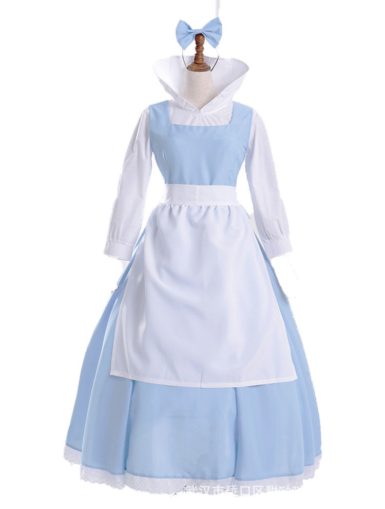 Beauty and the Beast Belle Maid Cosplay Costumes 584