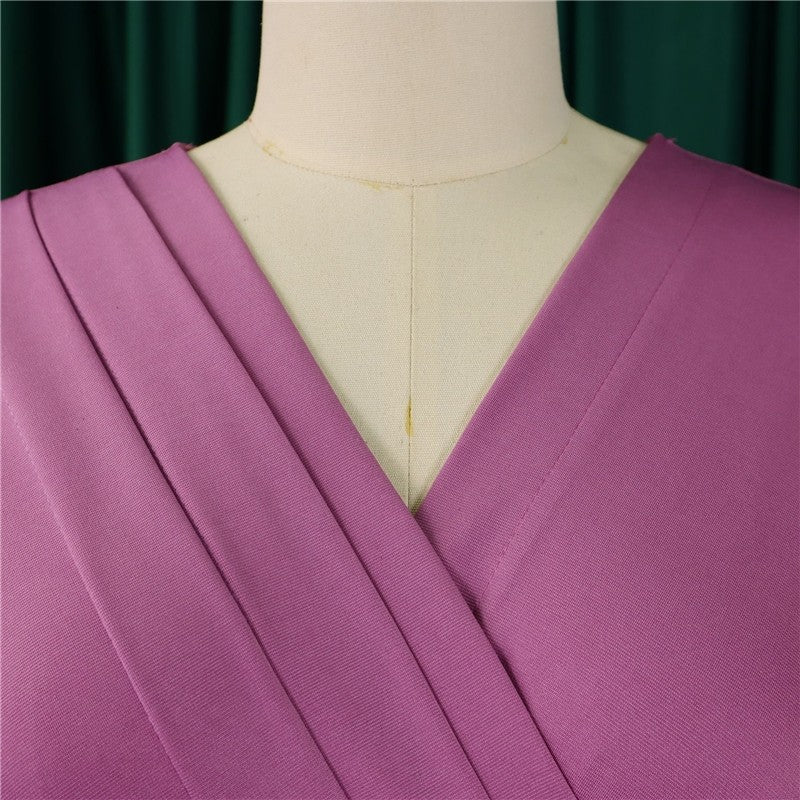 V Neck Waist Belted Pencil Dress