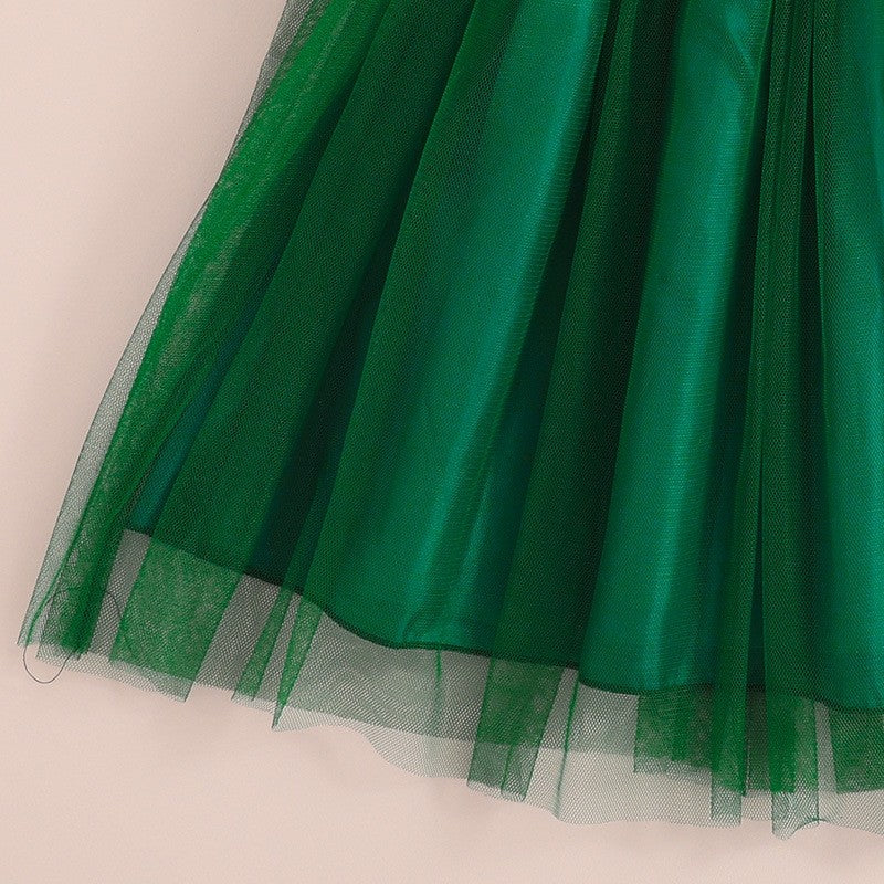 Dresses For Girls With Fly Sleeves And Mesh