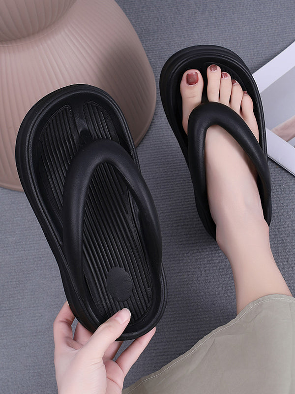 Height Increasing Contrast Color Non-Slip Flip Flops Sandals