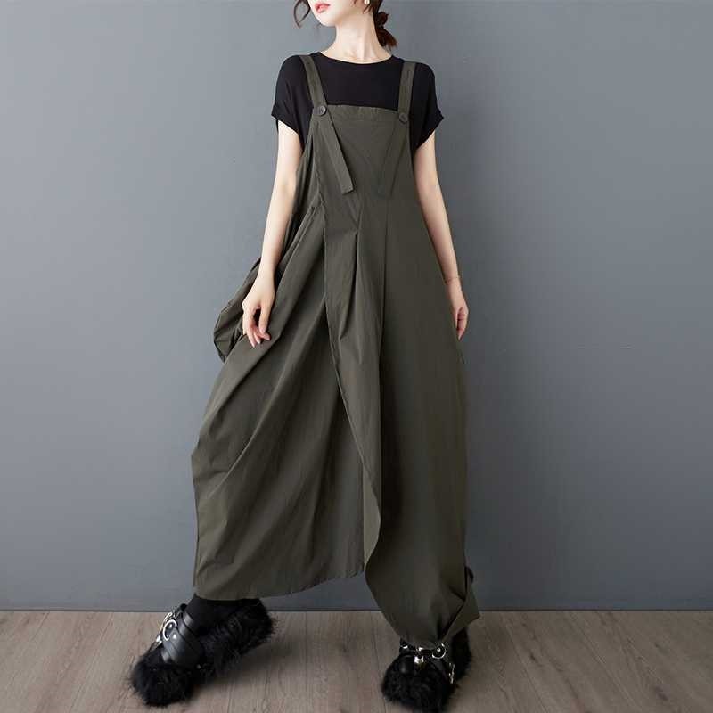 Stylish Irregular Loose Sleeveless Overall Dress