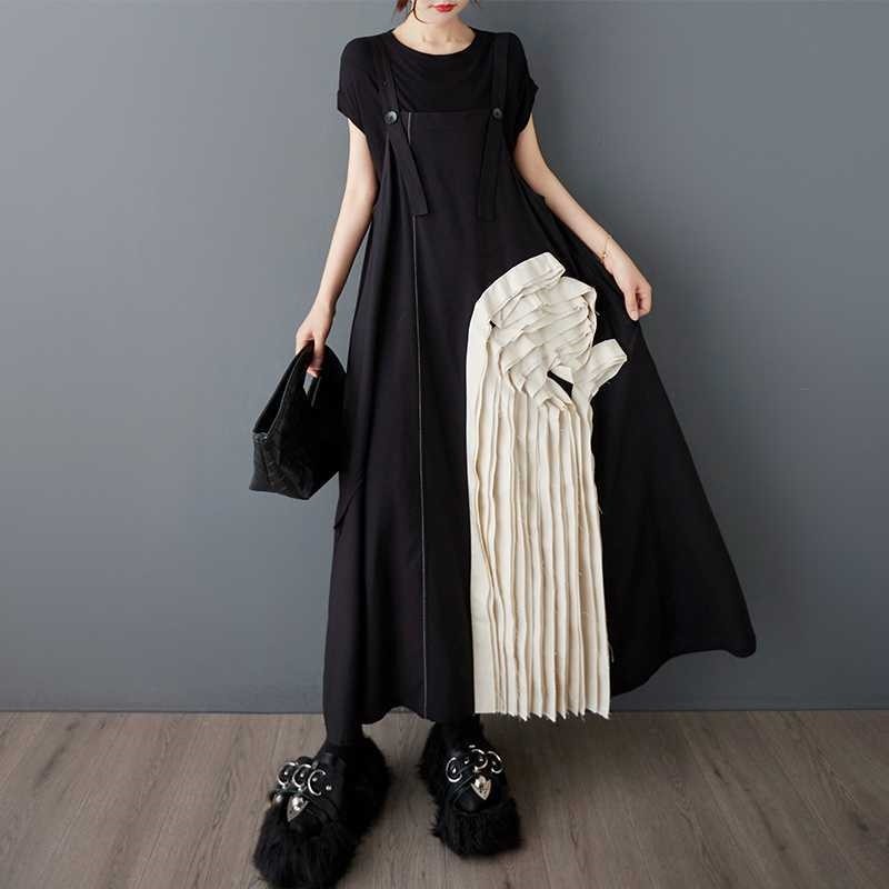 Adjustable Strap Loose Fit Decorative 3D Dress