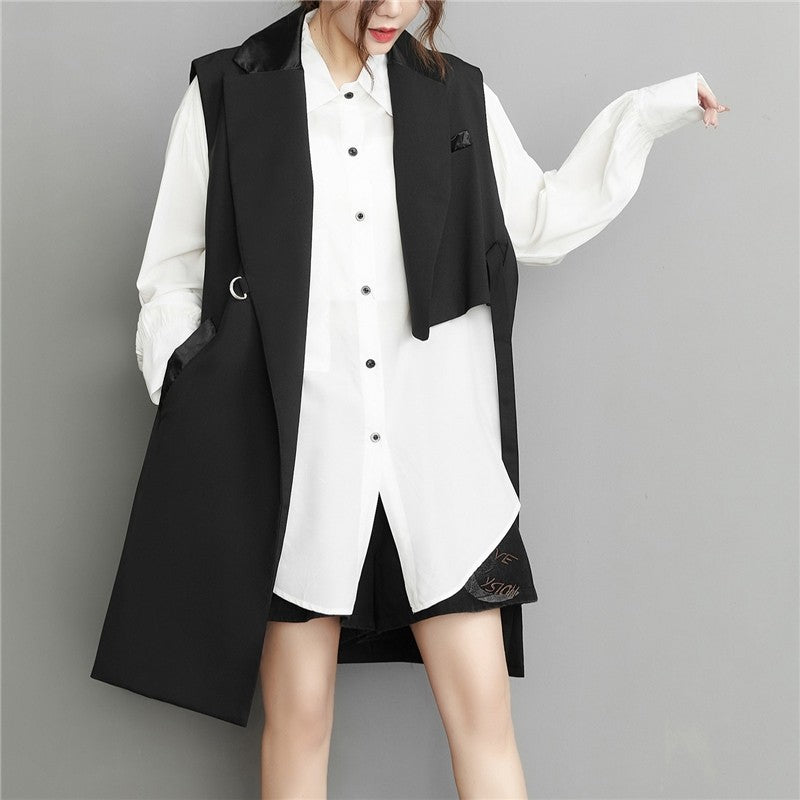 Black Loose Vest