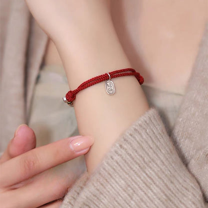 S999 Silver Bamboo Design Woven Bracelets
