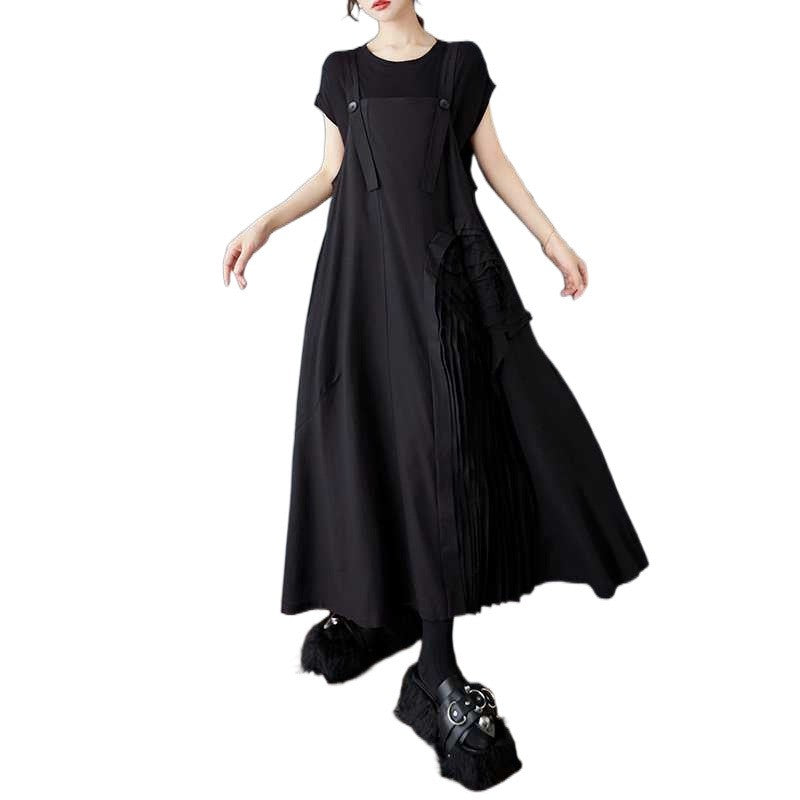 Adjustable Strap Loose Fit Decorative 3D Dress